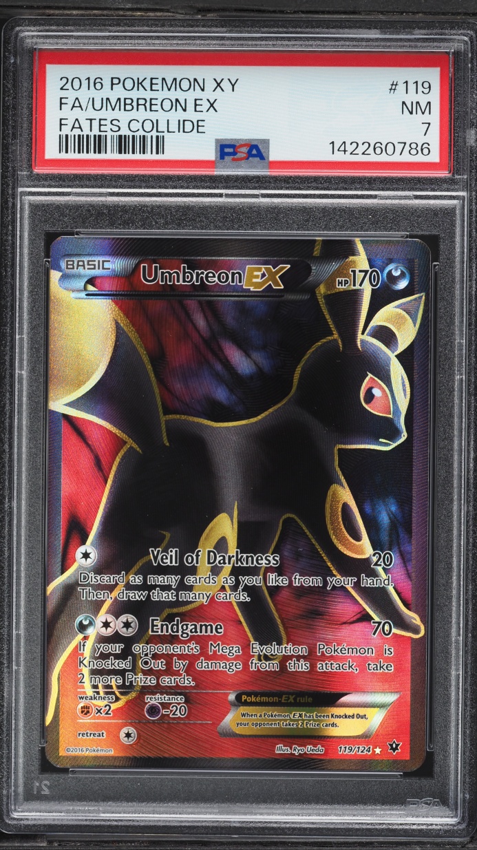 2016 Pokemon XY Fates Collide Full Art Umbreon EX #119 PSA 7 NRMT