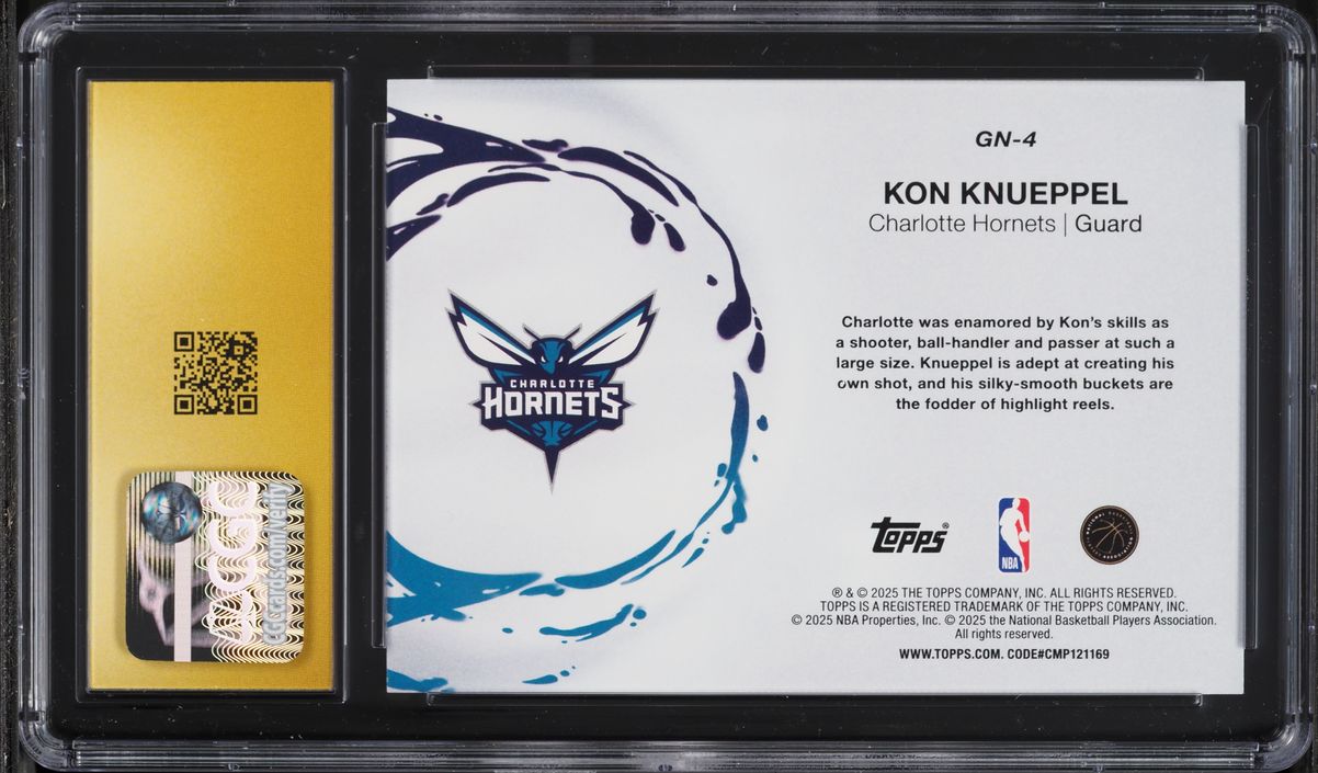 2025 Topps Generation Now Kon Knueppel ROOKIE #GN-4 CGC 10 PRISTINE