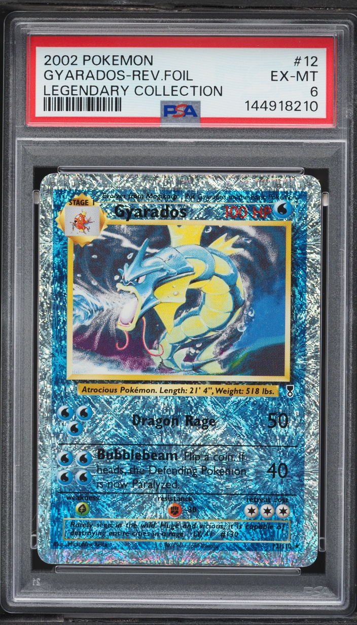 2002 Pokemon Legendary Collection Reverse Holo Gyarados #12 PSA 6 EXMT