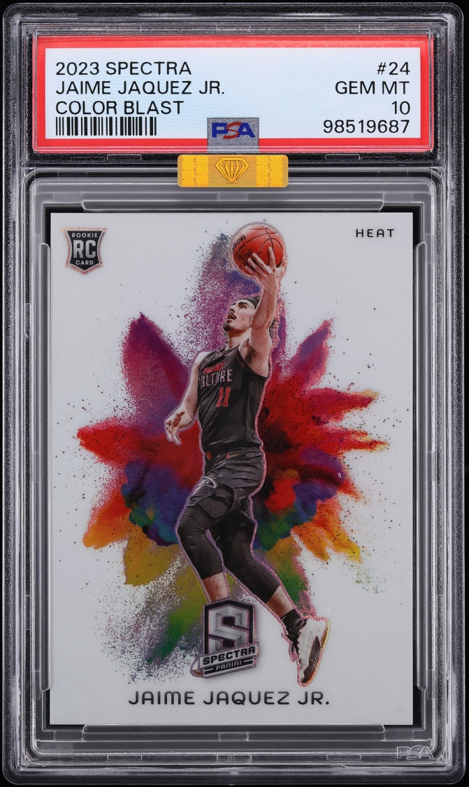 2023 Panini Spectra Color Blast Jaime Jaquez Jr. ROOKIE #24 MBA PSA 10 GEM MINT