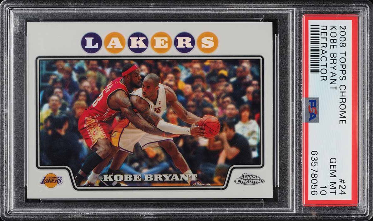 2008 Topps Chrome Refractor LeBron James #23 PSA 9 MINT on