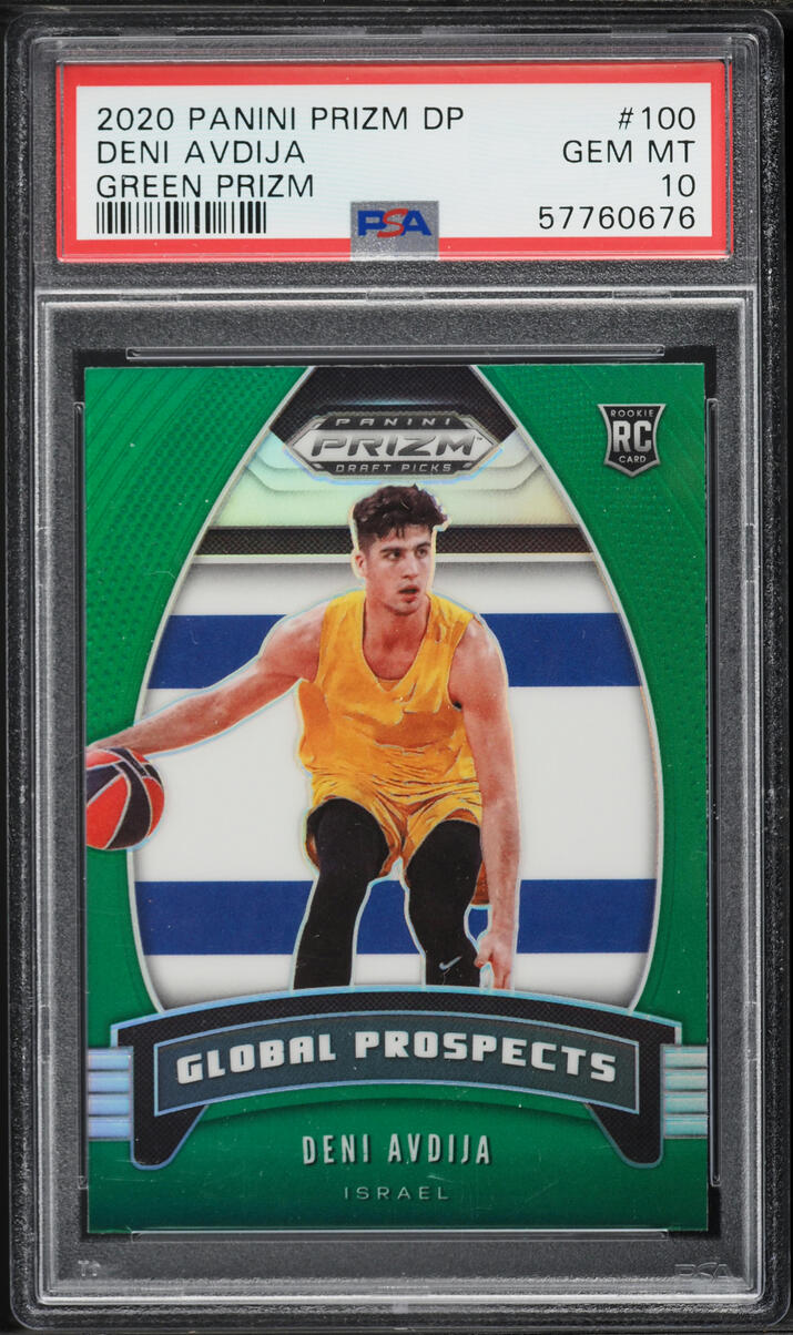 2020 Panini Prizm Draft Picks Green Deni Avdija ROOKIE #100 PSA 10 GEM MINT