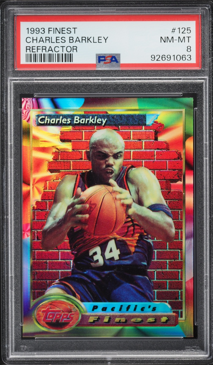 1993 Finest Refractor Charles Barkley #125 PSA 8 NM-MT