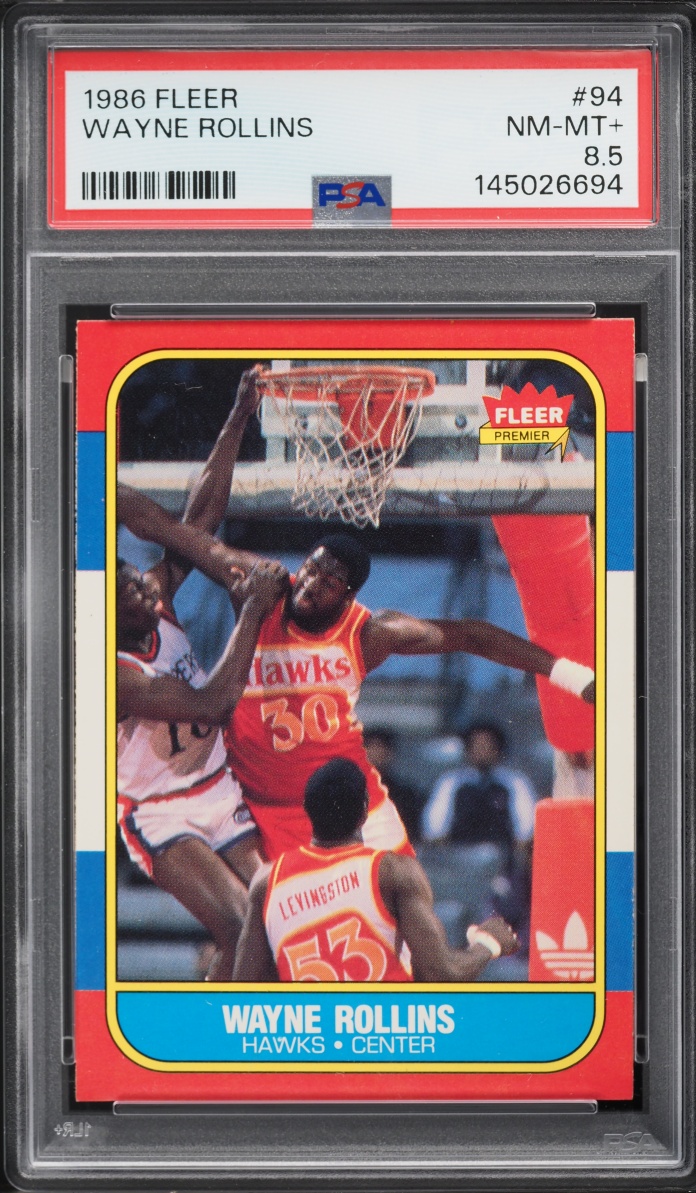1986 Fleer Basketball Wayne Rollins #94 PSA 8.5 NM-MT+