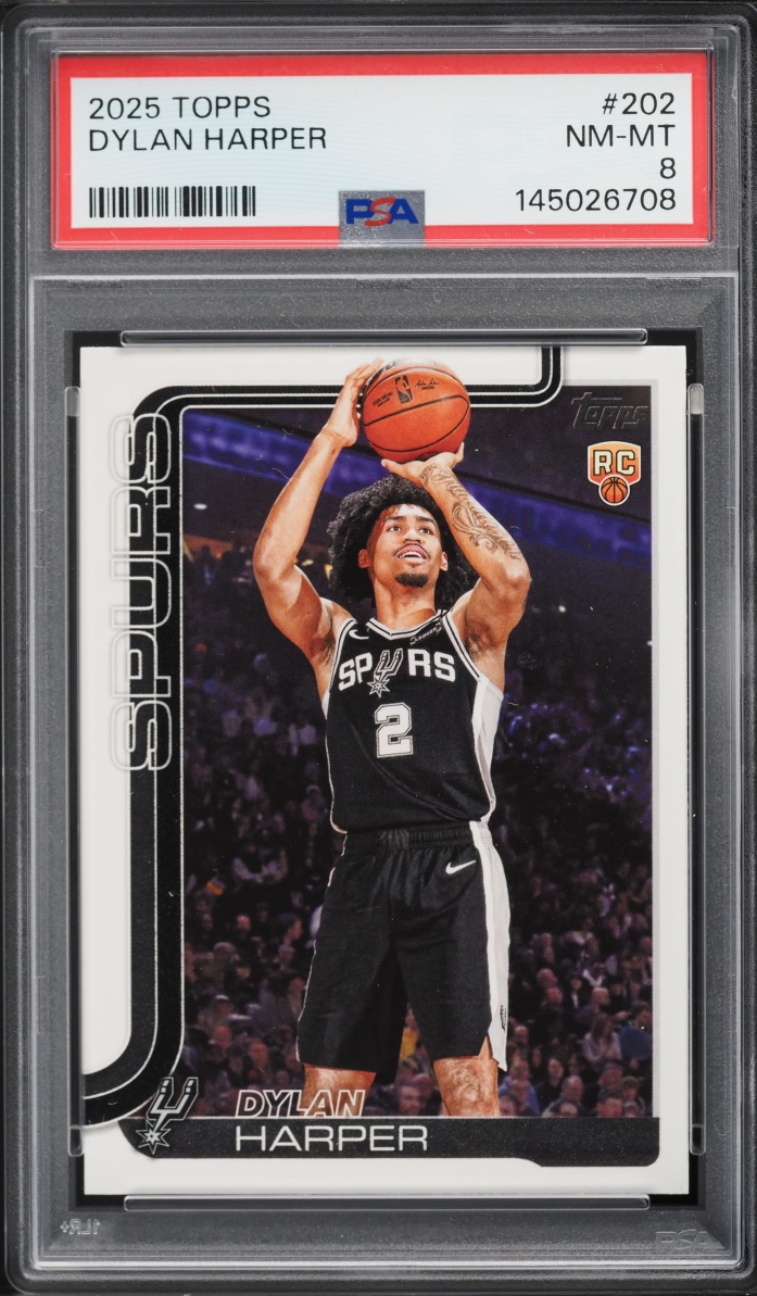 2025 Topps Basketball Dylan Harper ROOKIE #202 PSA 8 NM-MT