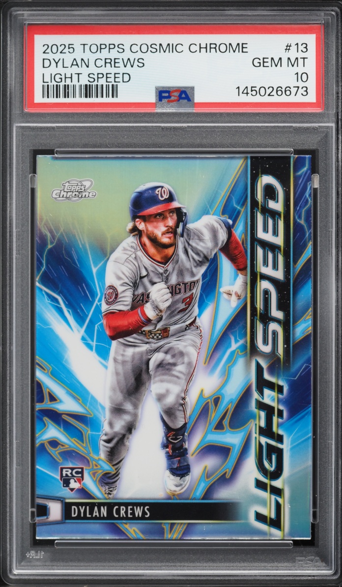 2025 Topps Chrome Cosmic Light Speed Dylan Crews ROOKIE #13 PSA 10 GEM MINT