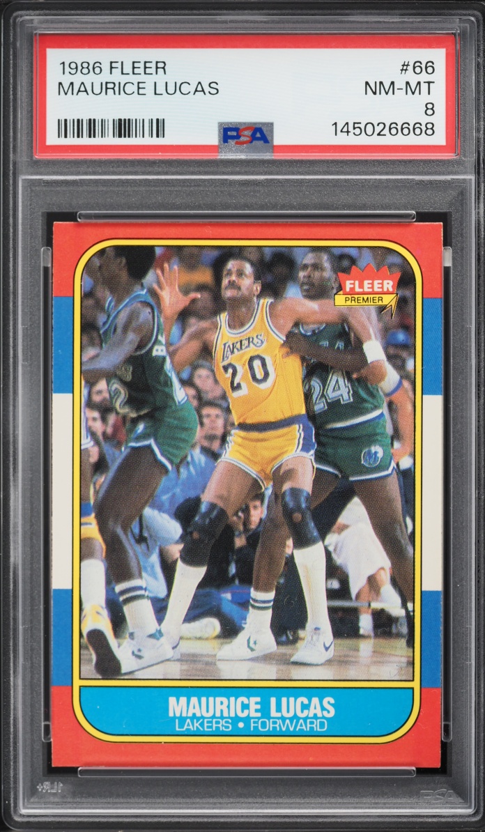1986 Fleer Basketball Maurice Lucas #66 PSA 8 NM-MT