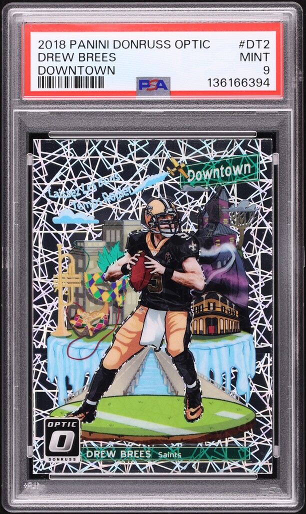 2018 Donruss Optic Downtown Drew Brees #DT-2 PSA 9 MINT