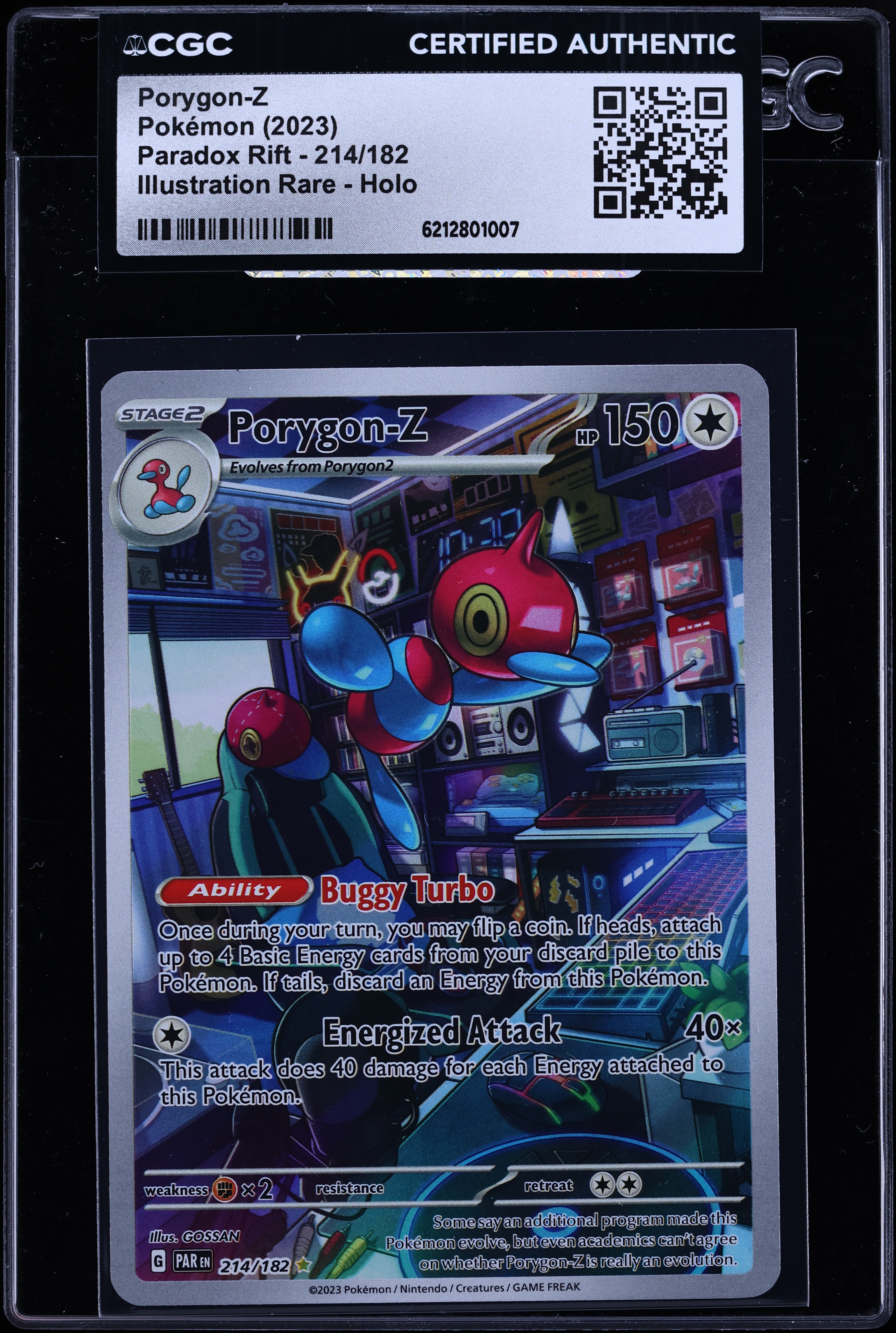 2023 Pokemon Scarlet & Violet Paradox Rift IR Porygon-Z #214 CGC AUTH