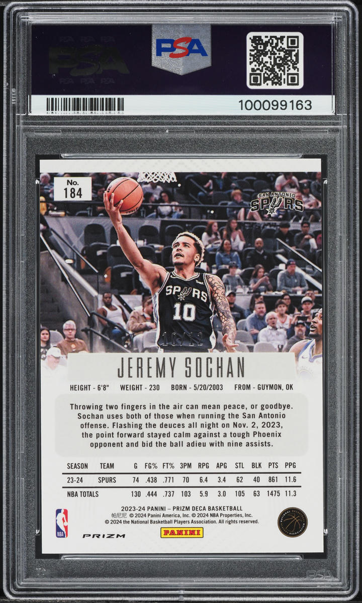 その他 JEREMY SOCHAN contenders auto PSA10 Jeremy Sochan 2022-23