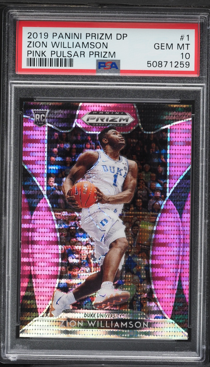 2019 Panini Prizm Draft Picks Pink Pulsar Zion Williamson ROOKIE #1 PSA 10 GEM MINT