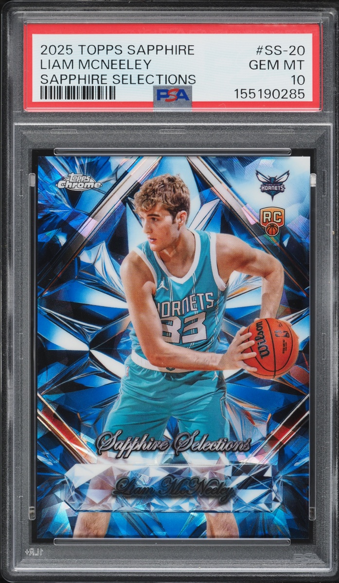 2025 Topps Chrome Sapphire Edition Selections Liam McNeeley ROOKIE #SS-20 PSA 10 GEM MINT