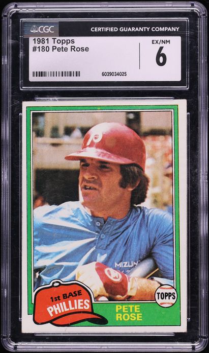 1981 Topps Pete Rose #180 CGC 6 EXMT