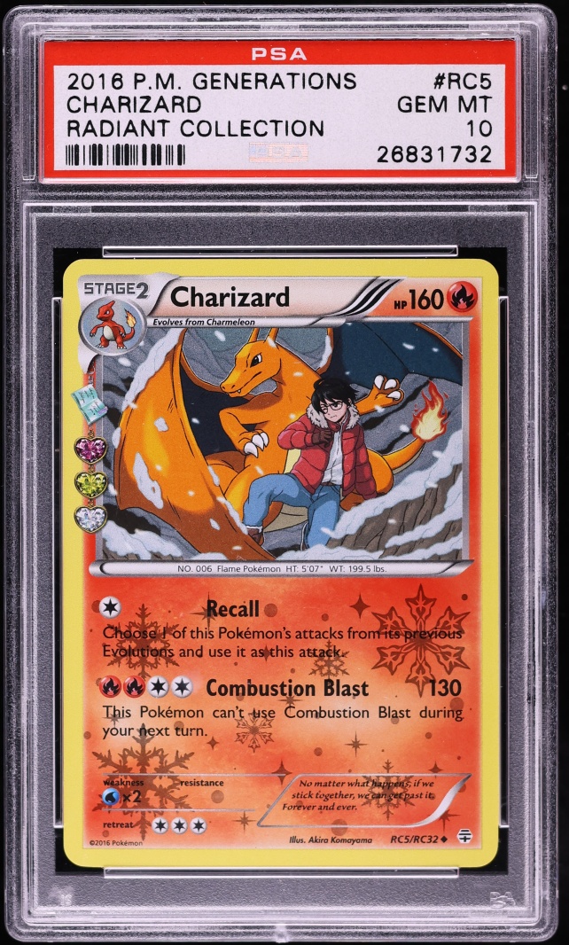 2016 Pokemon XY Generations Radiant Collection Charizard #RC5 PSA 10 GEM MINT