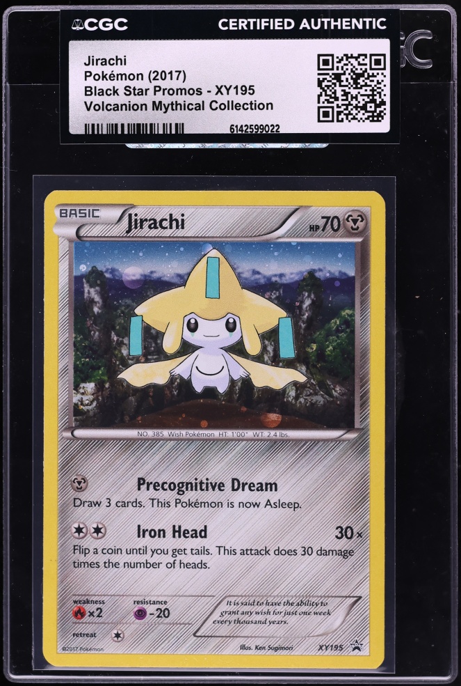 2017 Pokemon XY Black Star Promo Mythical Collection Holo Jirachi #XY195 CGC AUTH
