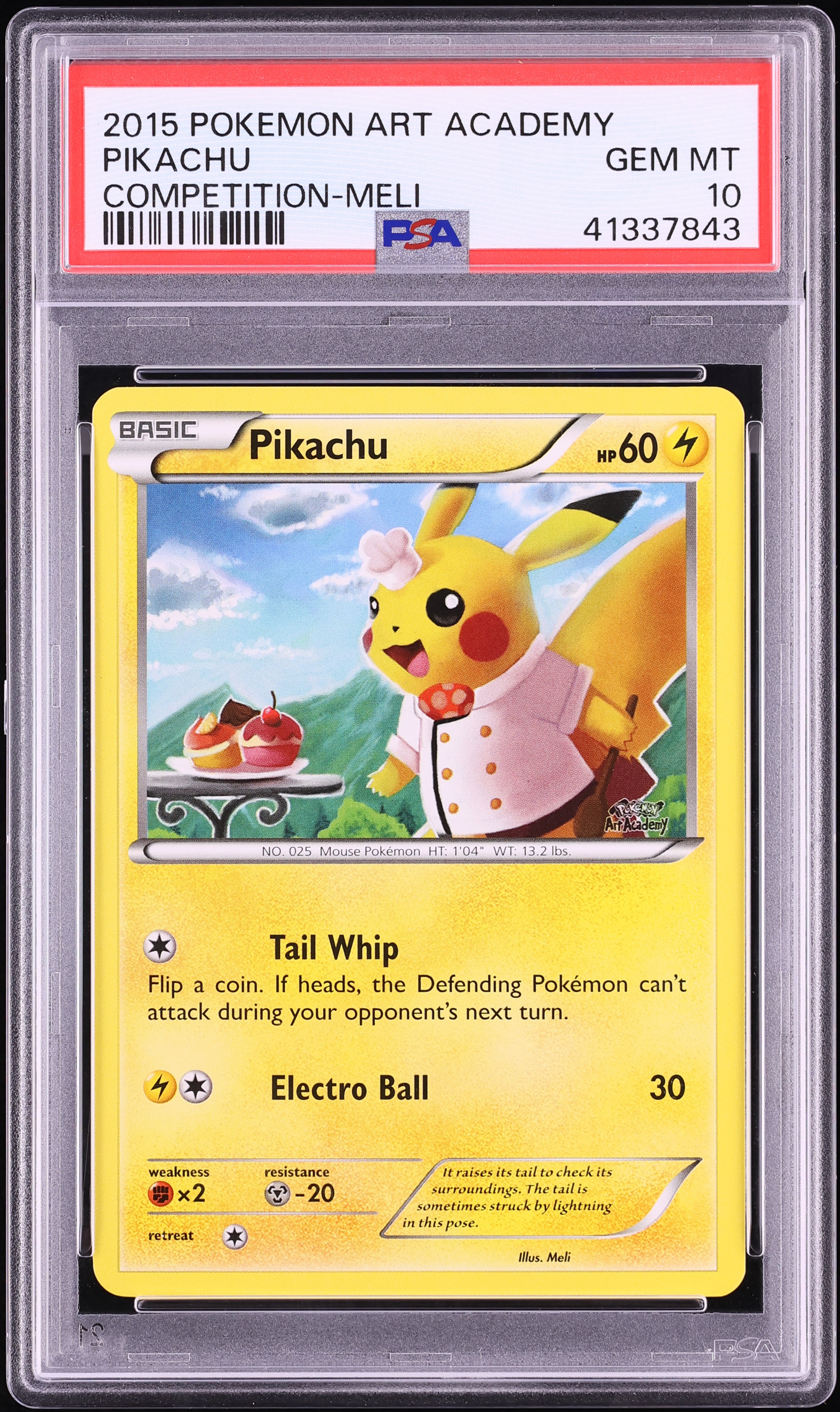 2015 Pokemon XY Art Academy Competition Meli Pikachu #25 PSA 10 GEM MINT