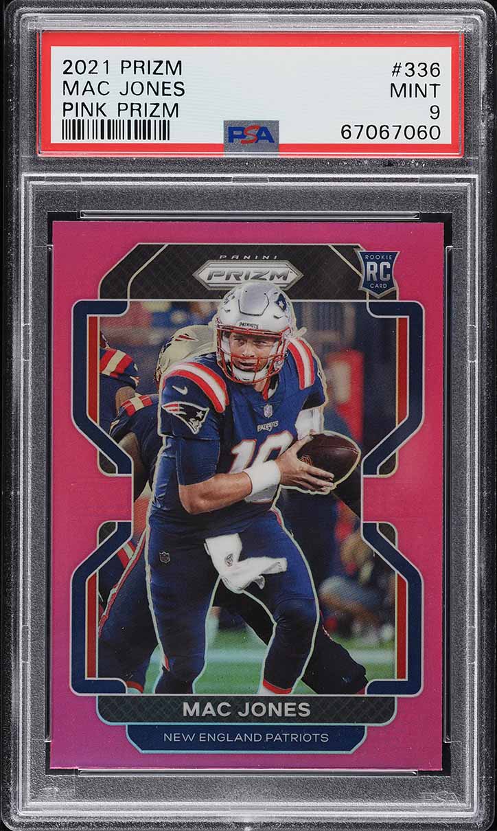 2021 Panini Prizm Pink Mac Jones ROOKIE #336 PSA 9 MINT
