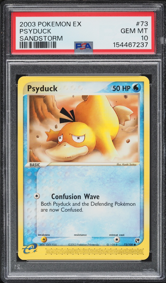 2003 Pokemon EX Sandstorm Psyduck #73 PSA 10 GEM MINT