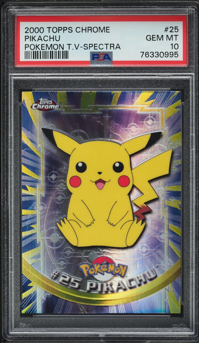 2000 Topps Chrome Pokemon Series 1 Spectra Pikachu #25 PSA 10 GEM MINT