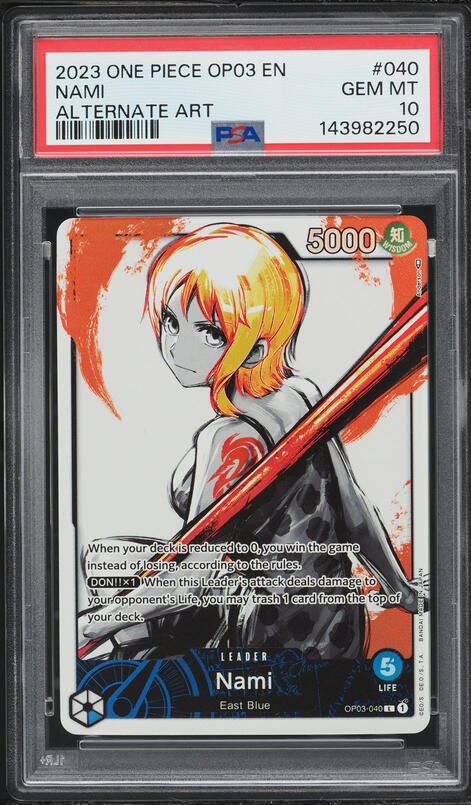 2001 One Piece Carddass Hyper Battle Grand Box 5 Nami #C461 PSA 10