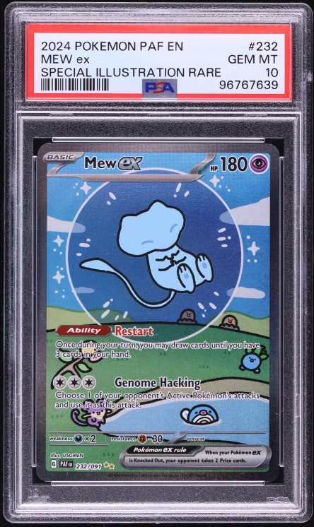 2024 Pokemon Scarlet & Violet Paldean Fates SIR Shiny Mew ex #232 PSA 10 GEM MINT
