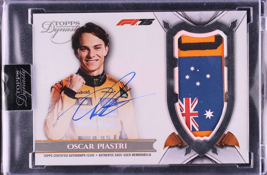 2025 Topps Dynasty Formula 1 Flag Suit Nameplate Oscar Piastri PATCH AUTO #DAF-OPI CGC AUTH