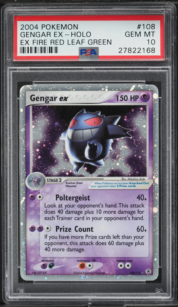2004 Pokemon EX Fire Red & Leaf Green Holo Gengar ex #108 PSA 10 GEM MINT