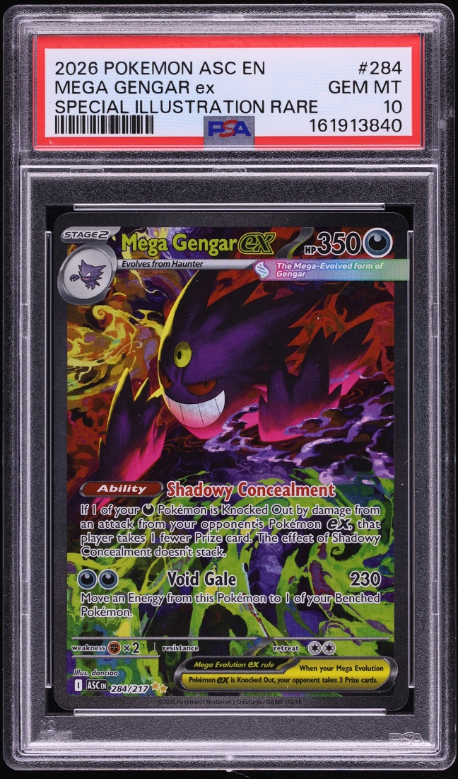 2026 Pokemon Mega Evolution Ascended Heroes SIR Mega Gengar Ex #284 PSA 10 GEM MINT