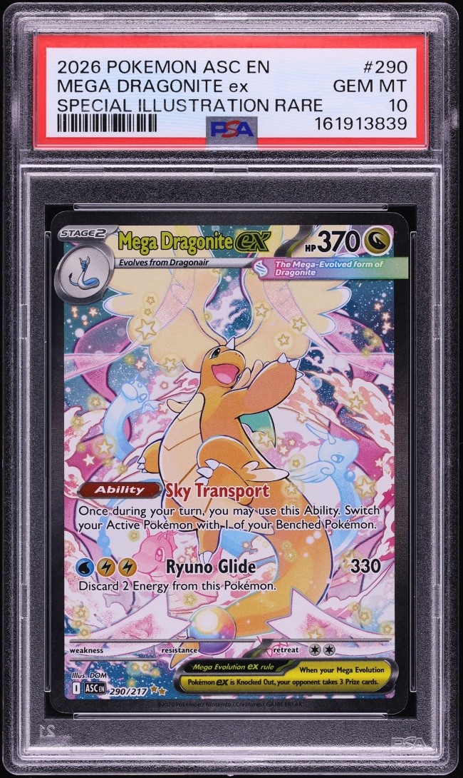 2026 Pokemon Mega Evolution Ascended Heroes SIR Mega Dragonite Ex #290 PSA 10 GEM MINT