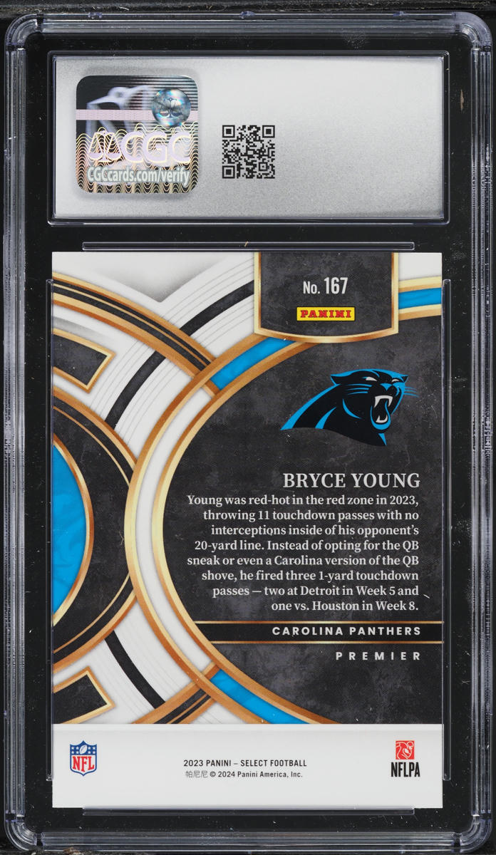 2023 Select Premier Bryce Young ROOKIE #167 CGC 10 GEM MINT