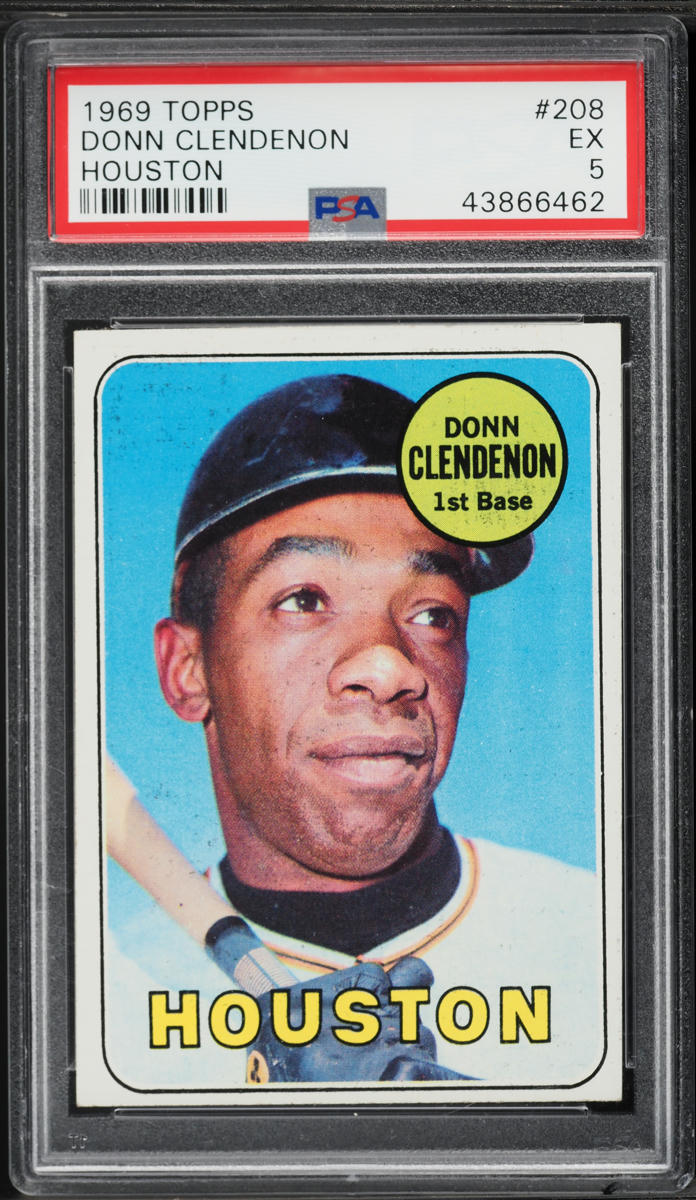 1969 Topps Donn Clendenon HOUSTON #208 PSA 5 EX