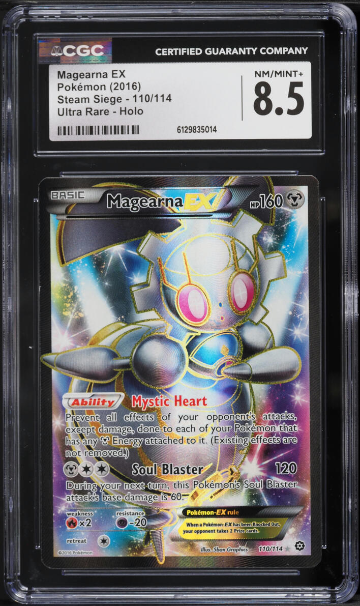 2016 Pokemon XY Steam Siege Full Art Magearna Ex #110 CGC 8.5 NM-MT+
