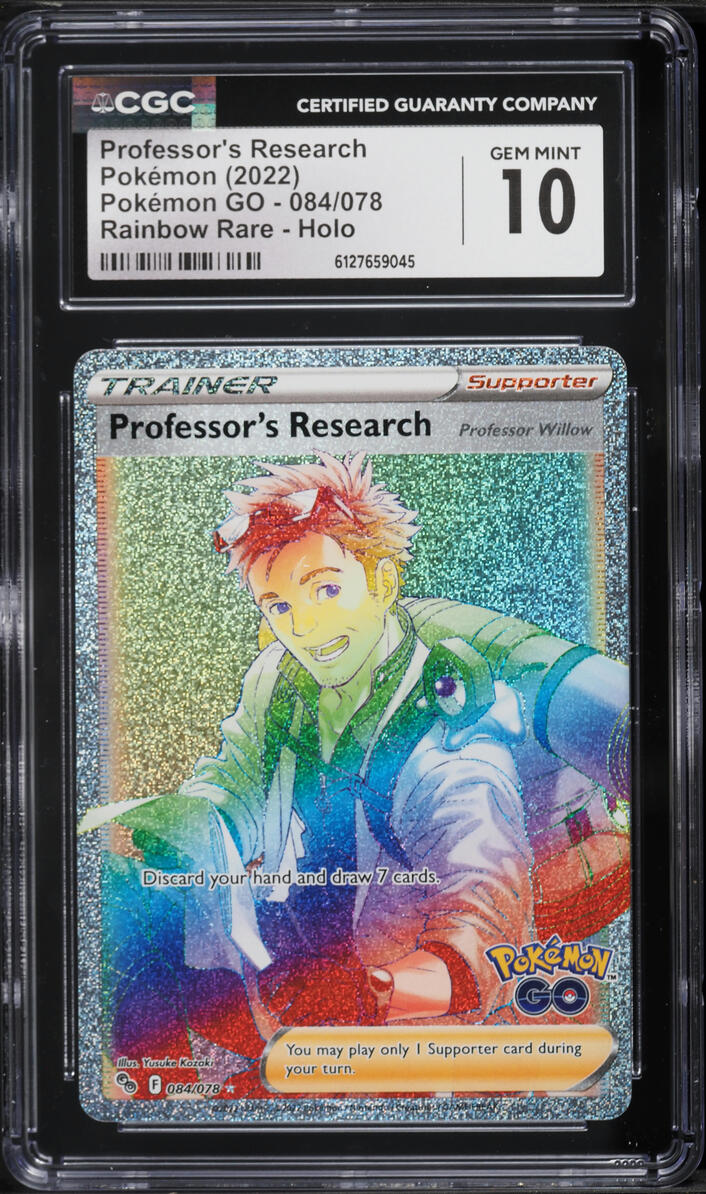 2022 Pokemon Sword & Shield Pokemon GO Rainbow Rare Professor's Research #84 CGC 10 GEM MINT