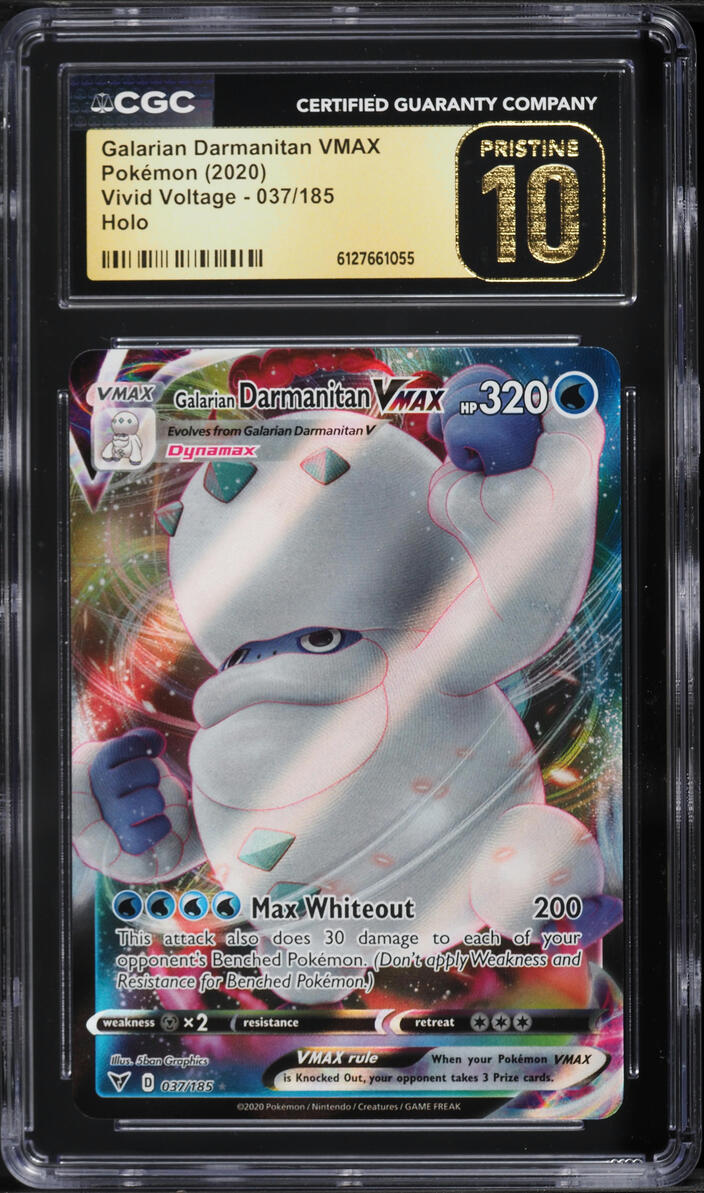 2020 Pokemon Sword & Shield Vivid Voltage Full Art Galarian Darmanitan VMAX #37 CGC 10 PRISTINE