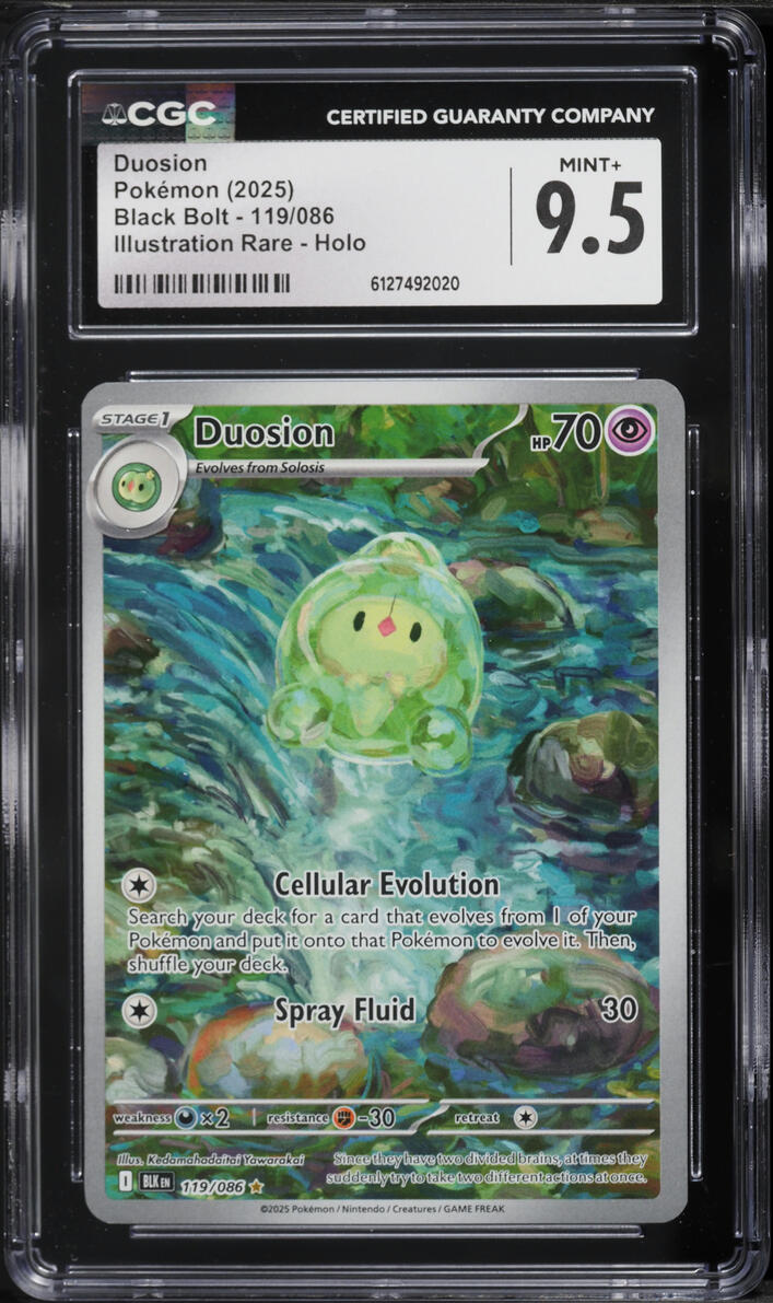 2025 Pokemon Scarlet & Violet Black Bolt IR Duosion #119 CGC 9.5 MINT+