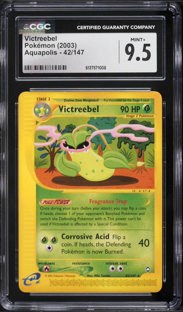 2003 Pokemon Aquapolis Victreebel #42 CGC 9.5 MINT+