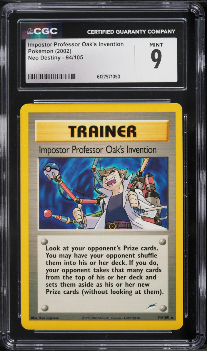 2002 Pokemon Neo Destiny Impostor Professor Oak's Invention #94 CGC 9 MINT