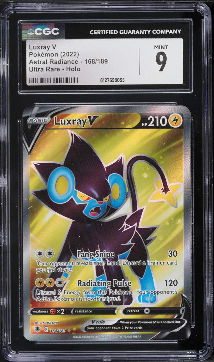 2022 Pokemon Sword & Shield Astral Radiance Full Art Luxray V #168 CGC 9 MINT