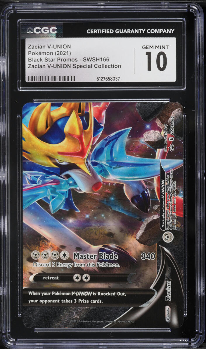 2021 Pokemon Sword & Shield Promo Special Collection Zacian V-UNION #SWSH166 CGC 10 GEM MINT