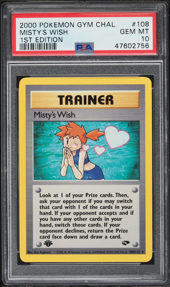 2000 Pokemon Gym Challenge 1st Edition Misty's Wish #108 PSA 10 GEM MINT