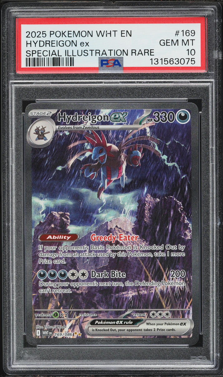 2025 Pokemon Scarlet & Violet White Flare SIR Hydreigon ex #169 PSA 10 GEM MINT