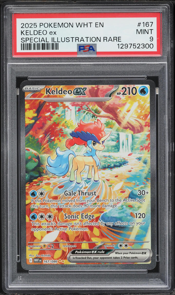 2025 Pokemon Scarlet & Violet White Flare SIR Keldeo EX #167 PSA 9 MINT
