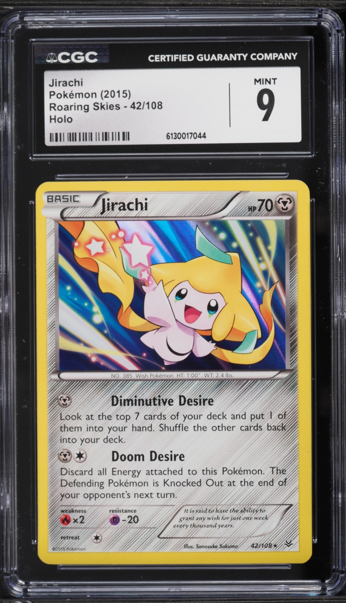 2015 Pokemon XY Roaring Skies Holo Jirachi #42 CGC 9 MINT