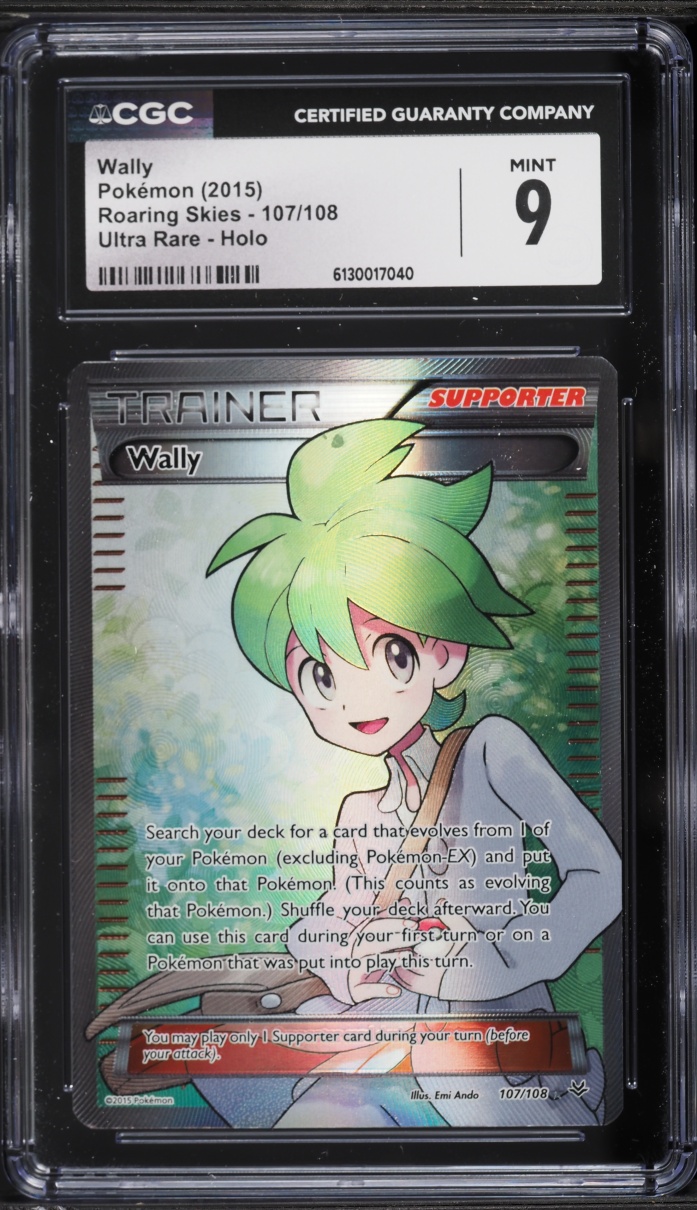 2015 Pokemon XY Roaring Skies Full Art Wally #107 CGC 9 MINT