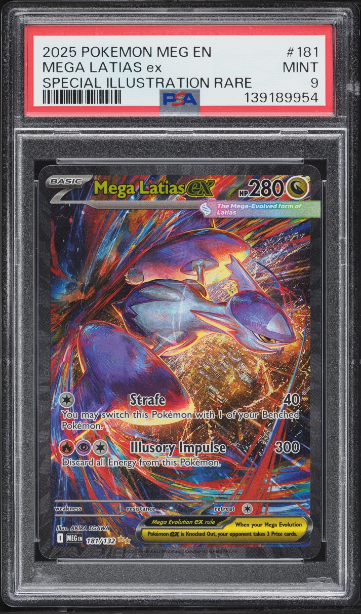2025 Pokemon Mega Evolution SIR Mega Latias ex #181 PSA 9 MINT