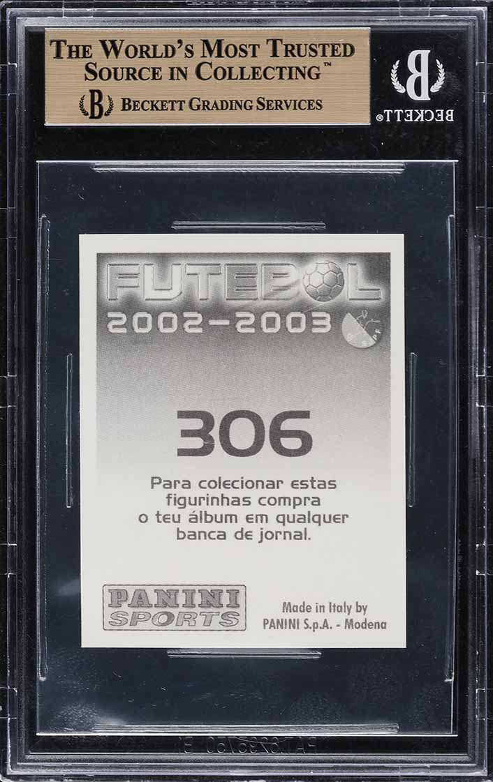 2002 Panini Futebol Portugal Stickers Cristiano Ronaldo ROOKIE #306 BGS 9.5 GEM