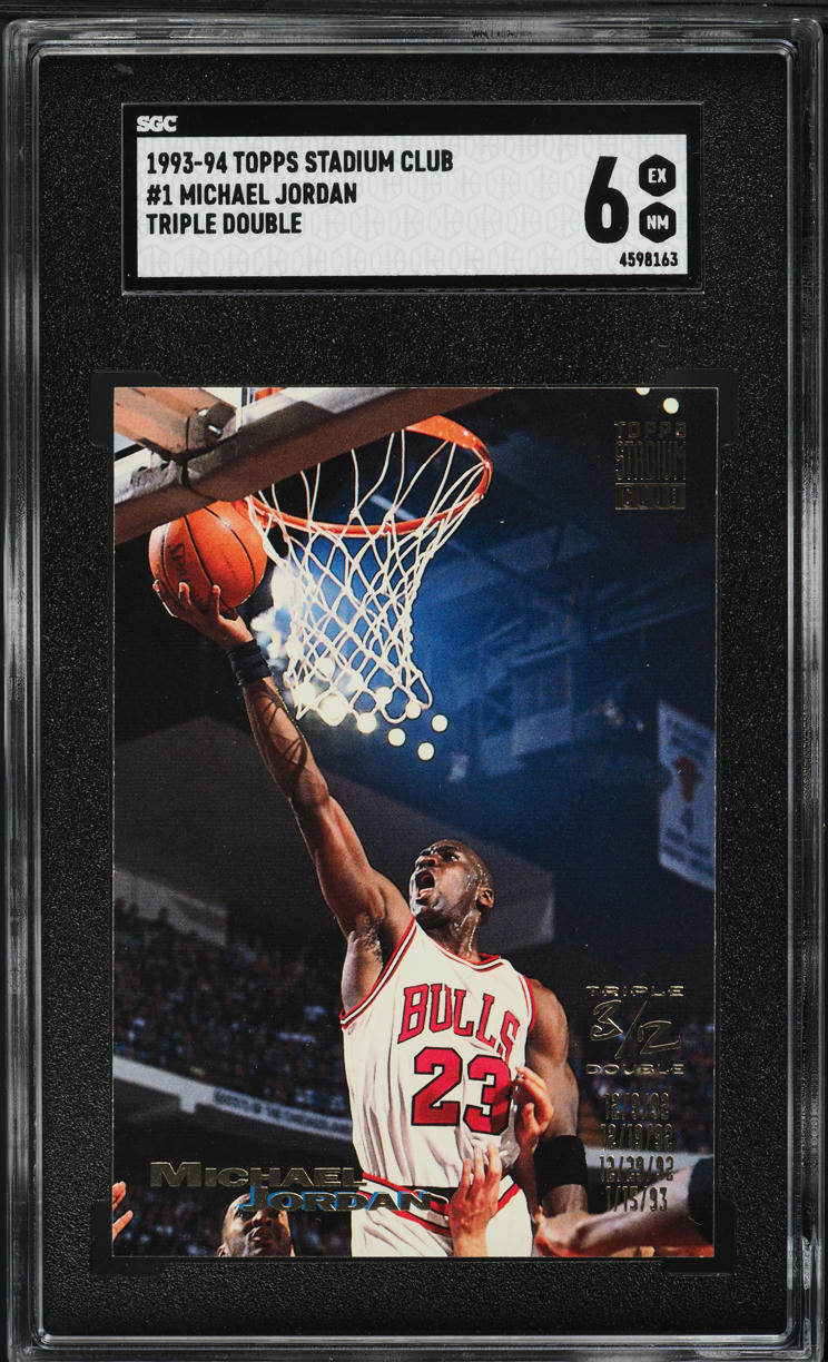 1993 Stadium Club Triple Double Michael Jordan #1 SGC 6 EXMT
