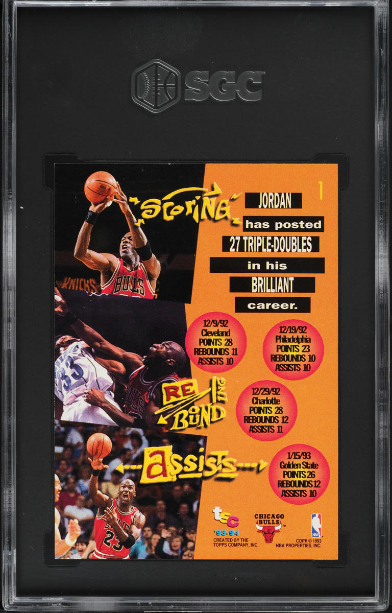 1993 Stadium Club Triple Double Michael Jordan #1 SGC 6 EXMT