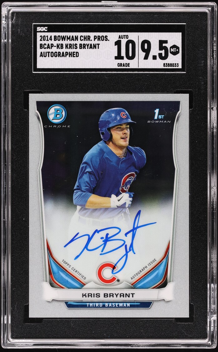 2014 Bowman Chrome Draft Kris Bryant PROSPECT AUTO #BCAPKB SGC 9.5 MINT+