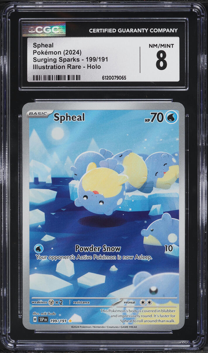 2024 Pokemon Scarlet & Violet Surging Sparks IR Spheal #199 CGC 8 NM-MT